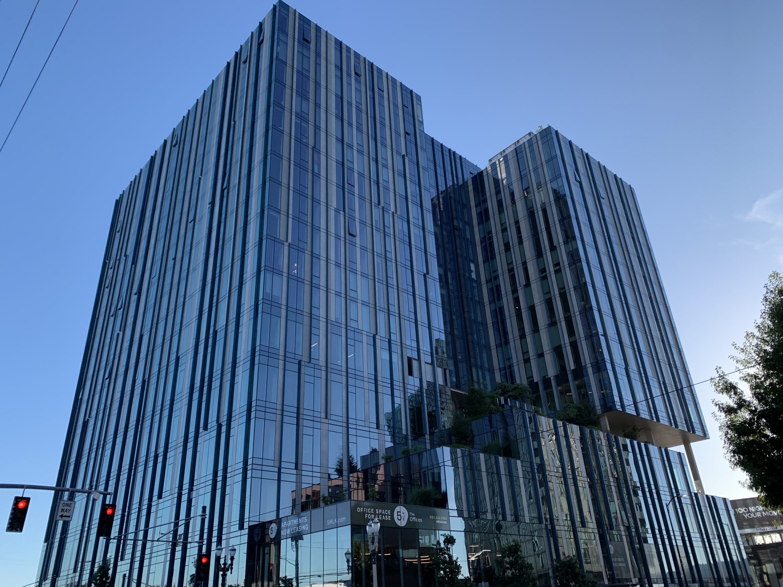 Modern glass office building exterior representing commercial window tinting in Vancouver