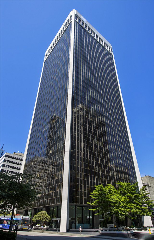 Bentall 4 office tower in downtown Vancouver — a commercial property where Ecovision Window Films completed a solar and glare-reduction film installation