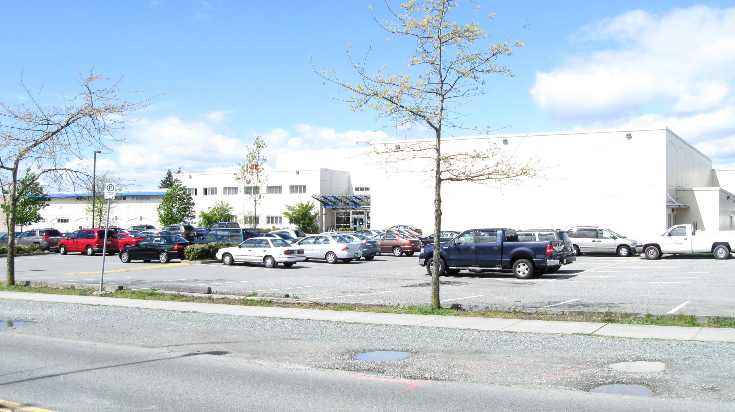 North Delta Secondary School on 82 Avenue, North Delta BC — a community landmark in the City of Delta, Greater Vancouver