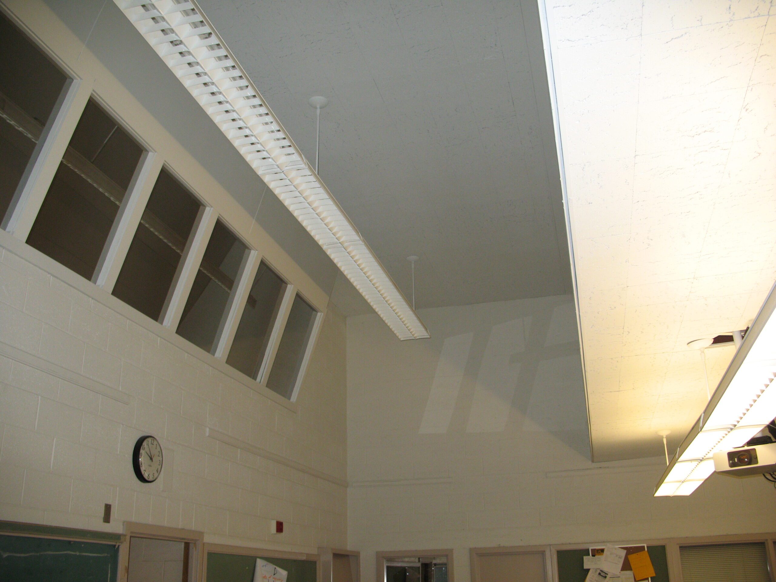 One-way mirrors in observation deck viewing into classroom — University of Wisconsin-Eau Claire